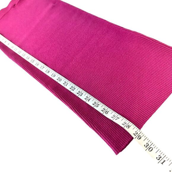 Michael Costello X Revolve Magenta One Shoulder Ribbed Body-con Mini Dress, XS - Picture 7 of 11